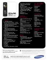 Samsung SCH-u740 Product Specifications preview