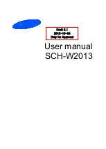 Preview for 1 page of Samsung SCH-W2013 User Manual