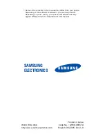 Preview for 1 page of Samsung SCH-X799 User Manual