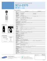 Preview for 2 page of Samsung SCU-2370 Specifications