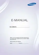 Preview for 1 page of Samsung SEK-2000/ZA E-Manual