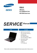 Preview for 1 page of Samsung SENS R560 Series Service Manual