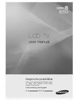 Предварительный просмотр 1 страницы Samsung series 6 650 User Manual