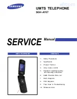 Preview for 1 page of Samsung SGH-A707 SERIES Service Manual