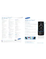 Предварительный просмотр 1 страницы Samsung SGH-A767 Series Information Manual