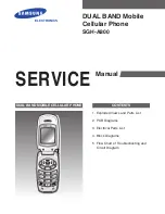 Samsung SGH-A800 Service Manual preview
