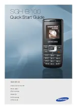 Preview for 1 page of Samsung SGH-B100 Quick Start Manual