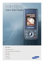 Preview for 1 page of Samsung SGH-B500 Quick Start Manual