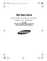 Samsung SGH-Blast Series User Manual preview