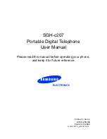 Preview for 2 page of Samsung SGH-C207L User Manual