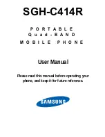 Предварительный просмотр 1 страницы Samsung SGH-C414R User Manual