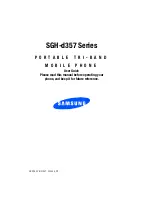 Samsung SGH-d357 Series User Manual preview