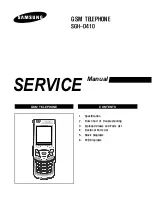 Preview for 1 page of Samsung SGH-D410 Service Manual