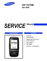 Предварительный просмотр 1 страницы Samsung SGH-D600 Service Manual