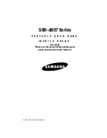 Preview for 1 page of Samsung SGH d807 - Cell Phone - AT&T User Manual