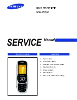 Предварительный просмотр 1 страницы Samsung SGH-E350E Service Manual