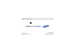 Предварительный просмотр 1 страницы Samsung SGH-E790 User Manual