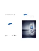 Samsung SGH-E800 Manual preview