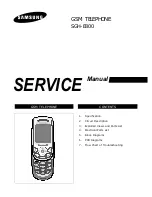 Samsung SGH-E800 Service Manual preview