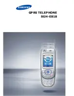 Предварительный просмотр 1 страницы Samsung SGH-E818 User Manual