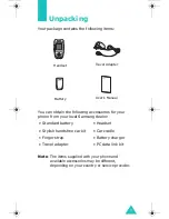 Preview for 9 page of Samsung SGH-E850 User Manual