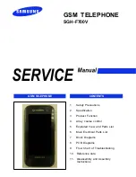 Samsung SGH-F700V Service Manual preview