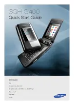 Предварительный просмотр 1 страницы Samsung SGH-G400 Quick Start Manual