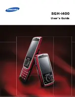 Предварительный просмотр 1 страницы Samsung SGH-i400 User Manual