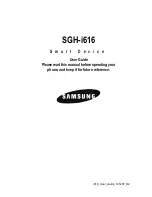 Preview for 1 page of Samsung SGH-i616 User Manual