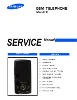 Preview for 1 page of Samsung SGH-P270 Service Manual