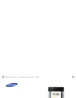 Предварительный просмотр 1 страницы Samsung SGH-P308 User Manual