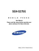 Samsung SGH-S275G User Manual preview