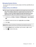 Preview for 61 page of Samsung SGH-S425G User Manual