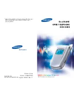 Предварительный просмотр 1 страницы Samsung SGH-S500 User Manual