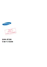 Preview for 2 page of Samsung SGH-S720i User Manual