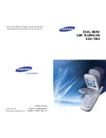 Предварительный просмотр 1 страницы Samsung SGH-T200 Owner'S Manual