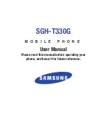 Предварительный просмотр 1 страницы Samsung SGH-T330 User Manual