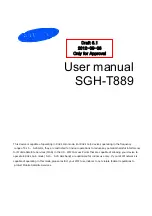 Предварительный просмотр 1 страницы Samsung SGH-T889 User Manual