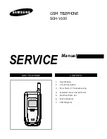 Preview for 1 page of Samsung SGH-V100 Service Manual