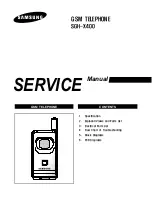 Preview for 1 page of Samsung SGH-X400 Service Manual