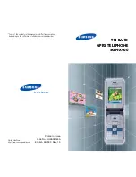 Предварительный просмотр 1 страницы Samsung SGH-X400 User Manual