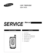 Предварительный просмотр 1 страницы Samsung SGH-X430 Service Manual