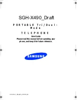 Preview for 1 page of Samsung SGH-X490 User Manual
