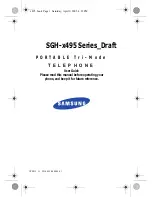 Preview for 1 page of Samsung SGH-x495 Series User Manual