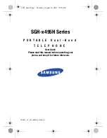 Preview for 1 page of Samsung SGH-x495H Series User Manual