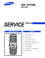 Samsung SGH-X530 Service Manual preview