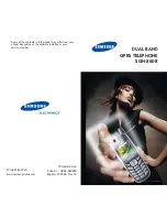 Samsung SGH-X608 User Manual preview