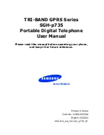 Preview for 2 page of Samsung SGHP735 User Manual