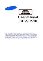 Предварительный просмотр 1 страницы Samsung SHV-E270L User Manual