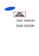 Предварительный просмотр 1 страницы Samsung SHW-M340K User Manual